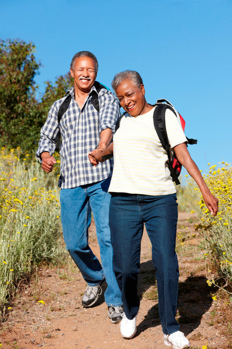 Healthy couple on a walk