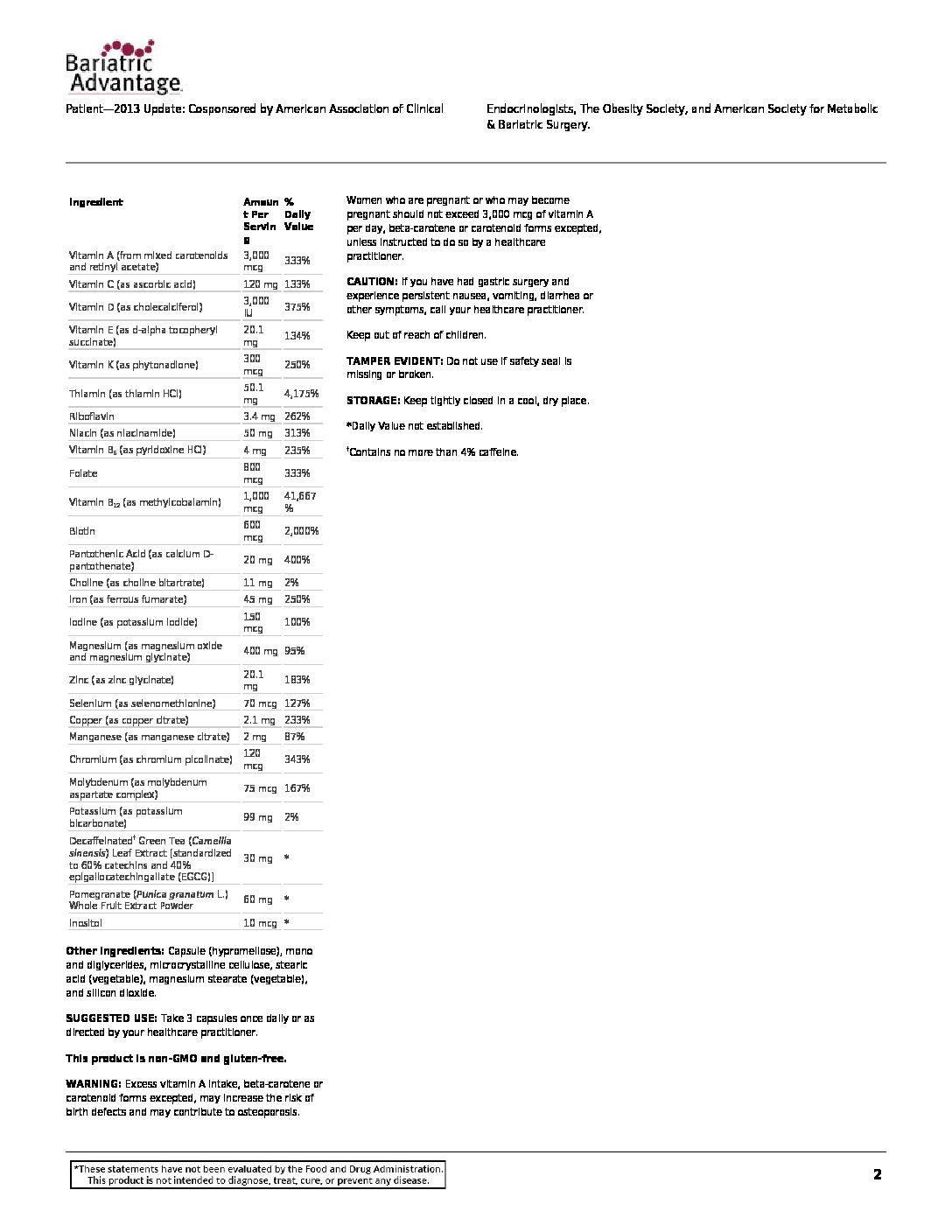 Multi-Formula Ultra Capsule with Iron 270 ct (Bariatric Advantage)